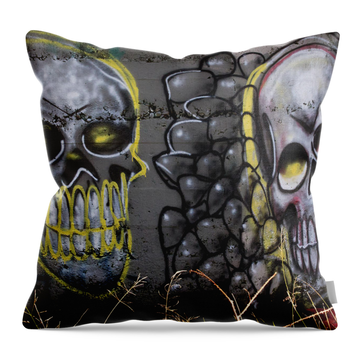 Graffiti Throw Pillow featuring the photograph Say Cheese by Marnie Patchett