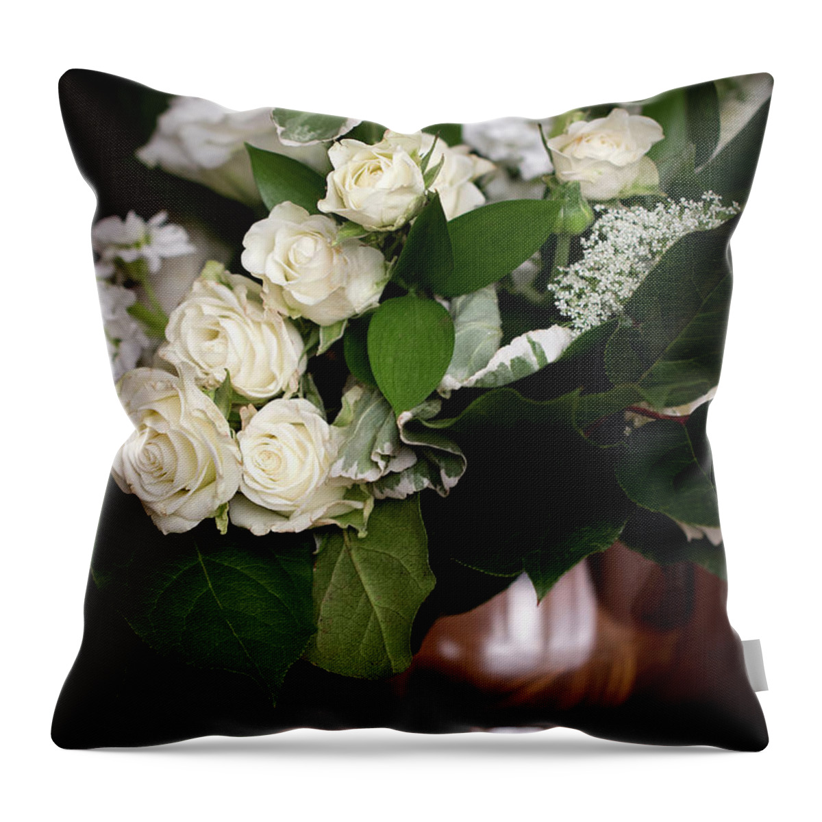 Flowers Throw Pillow featuring the photograph Say it with flowers by Vanessa Thomas