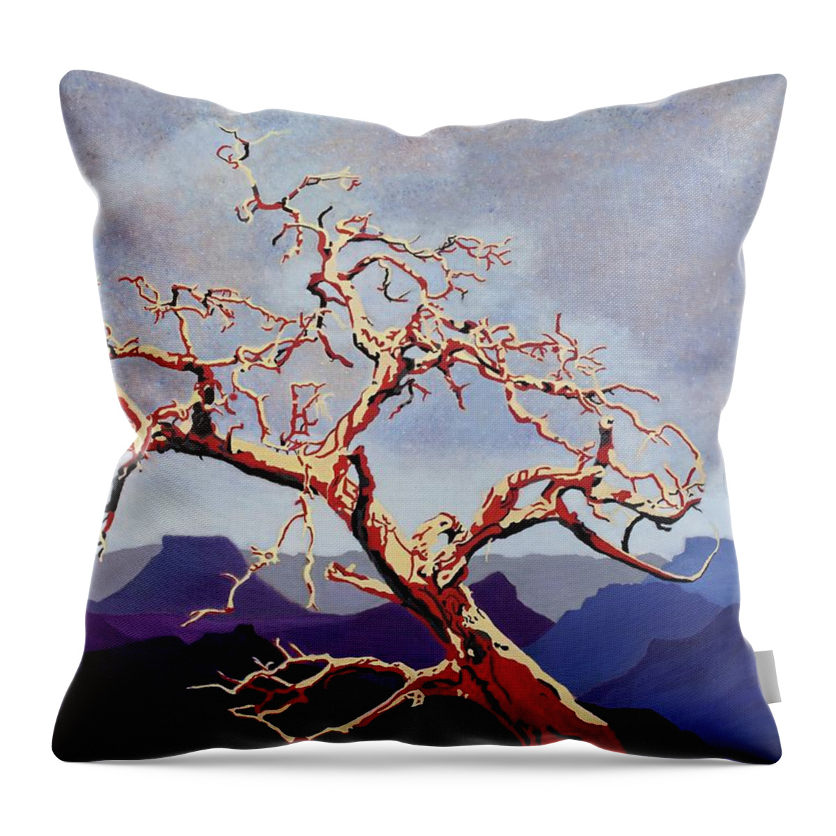 Live Oak Throw Pillow featuring the painting Scarlett's Live Oak by Vera Smith