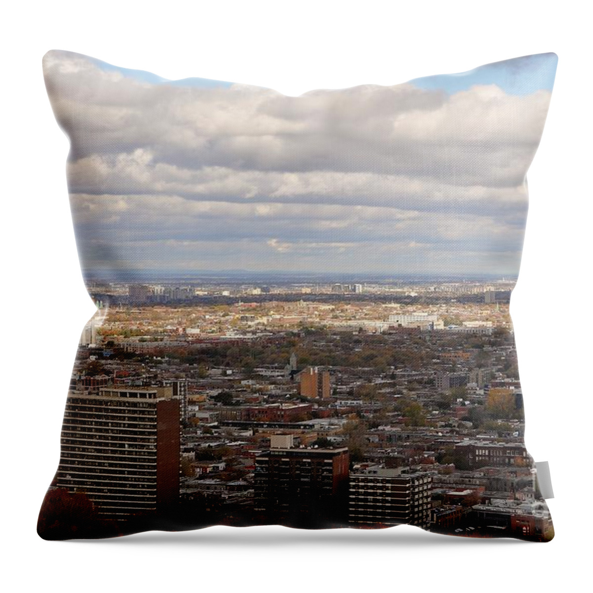 Montreal Throw Pillow featuring the photograph Scenic View of Montreal by Reb Frost