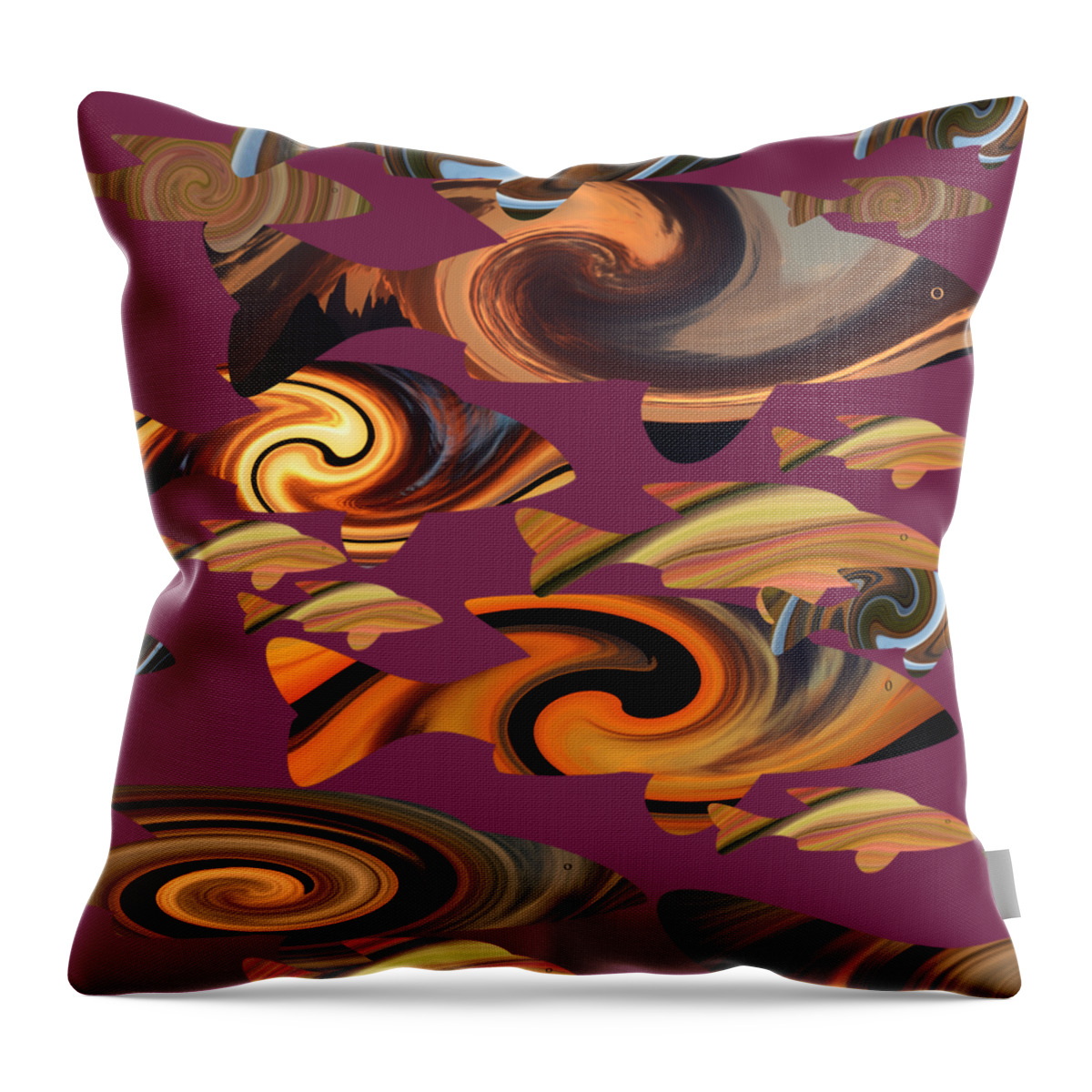 School Throw Pillow featuring the photograph School of Fish by Whispering Peaks Photography