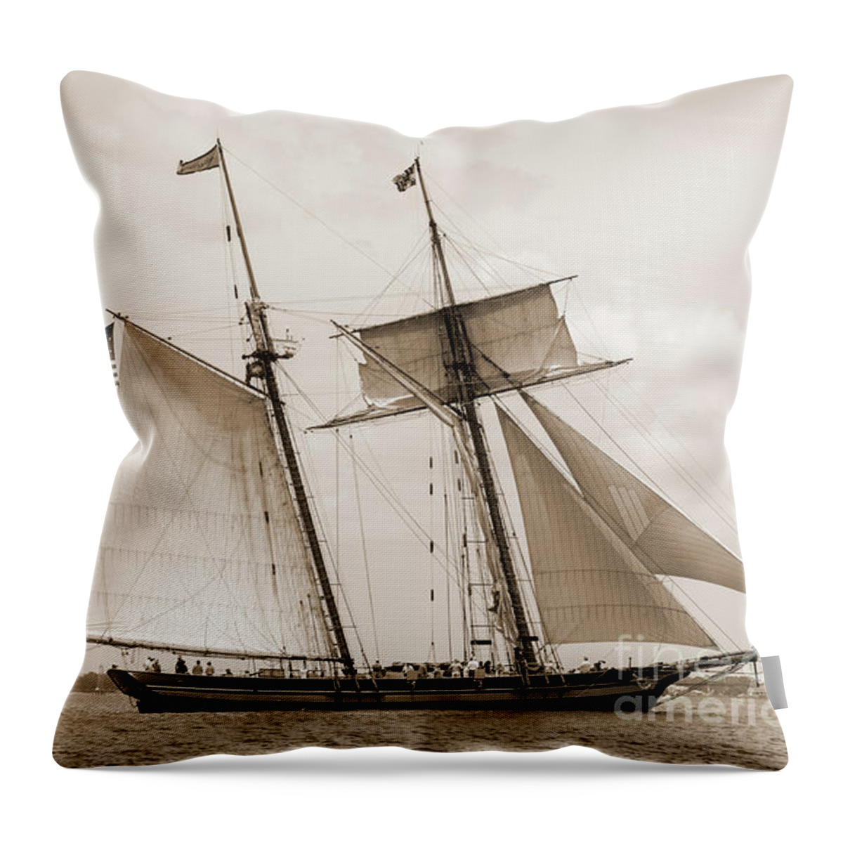 Schooners Pride Of Baltimore And Lynx Throw Pillow featuring the photograph Schooners Pride of Baltimore and Lynx by Dustin K Ryan