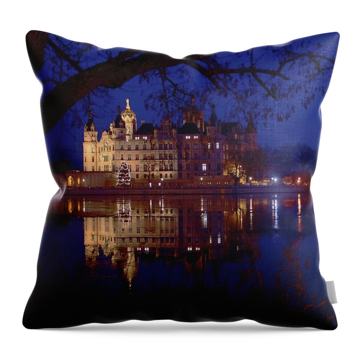 Prott Throw Pillow featuring the photograph Schwerin Castle 5 by Rudi Prott