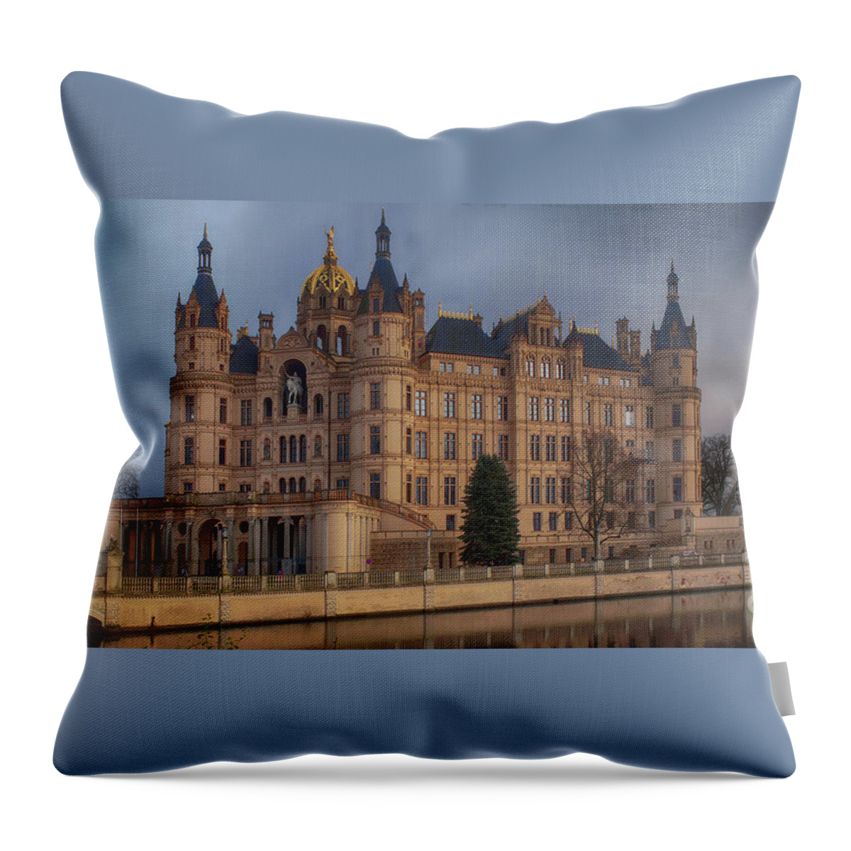 Prott Throw Pillow featuring the photograph Schwerin Castle 6 by Rudi Prott