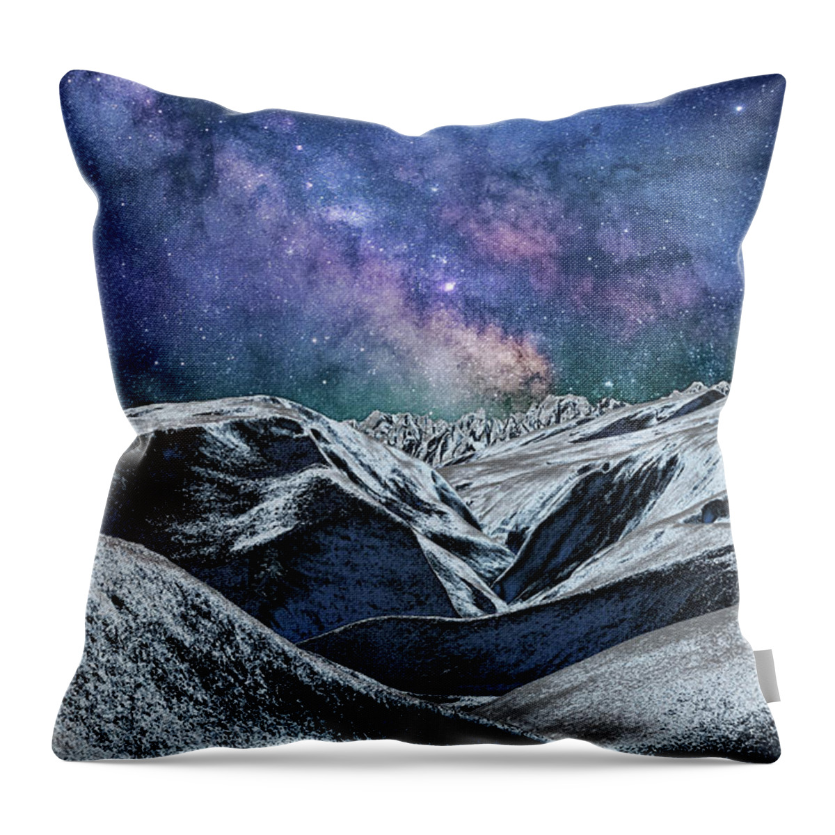 Planet Throw Pillow featuring the digital art Sci Fi World by Phil Perkins