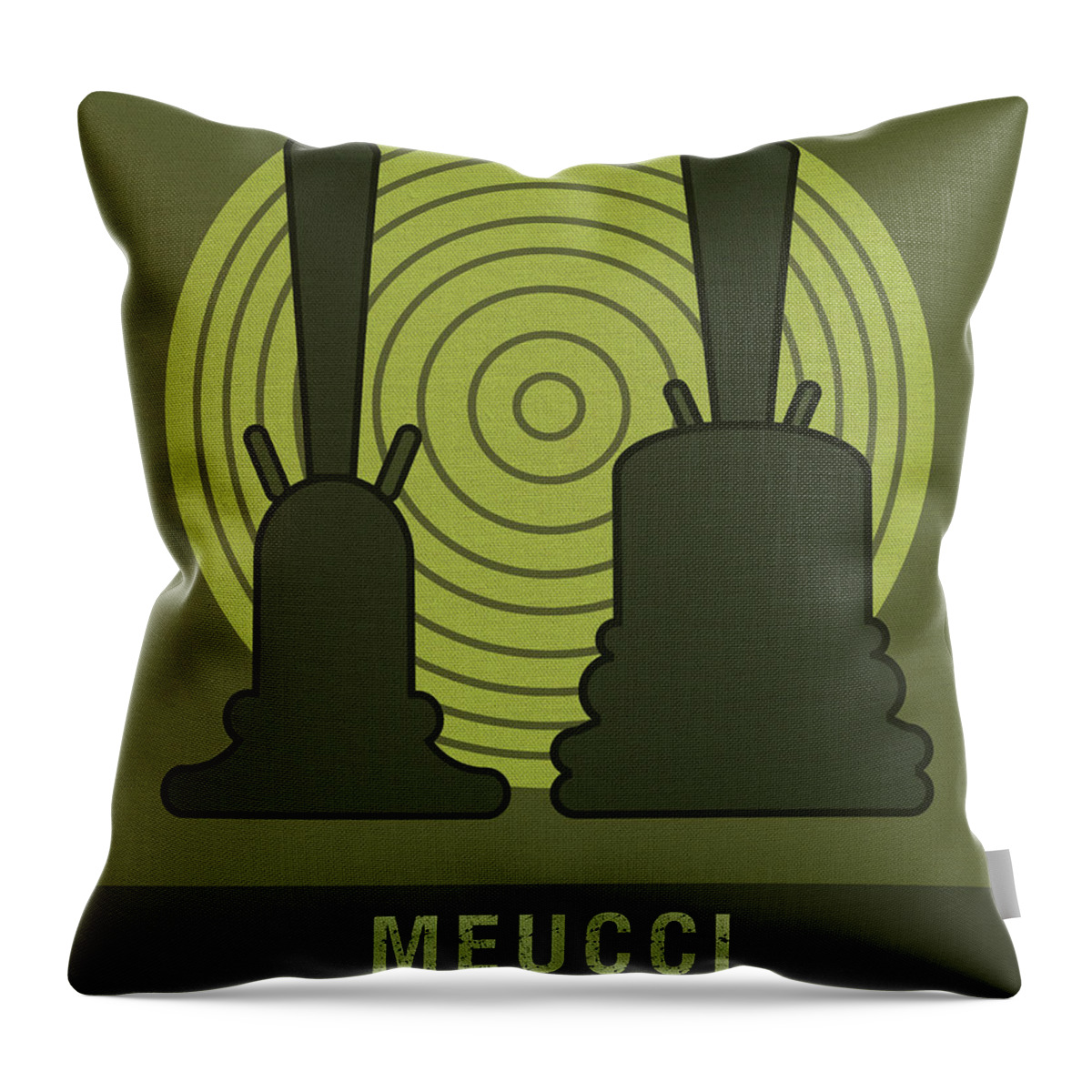 Meucci Throw Pillow featuring the mixed media Science Posters - Antonio Meucci - Inventor by Studio Grafiikka