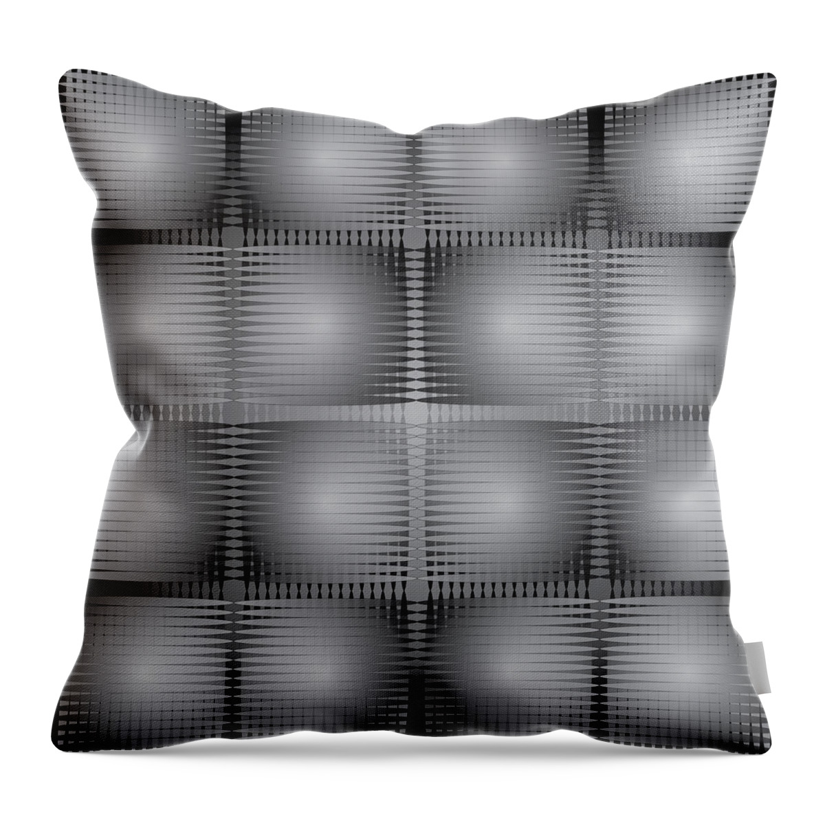 Op Art Throw Pillow featuring the digital art Scoopbox Wall by Kevin McLaughlin