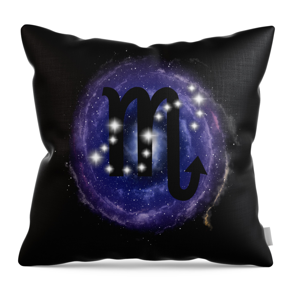 Scorpio Throw Pillow featuring the digital art Scorpio Zodiac Sign Stars Constellation by Garaga Designs