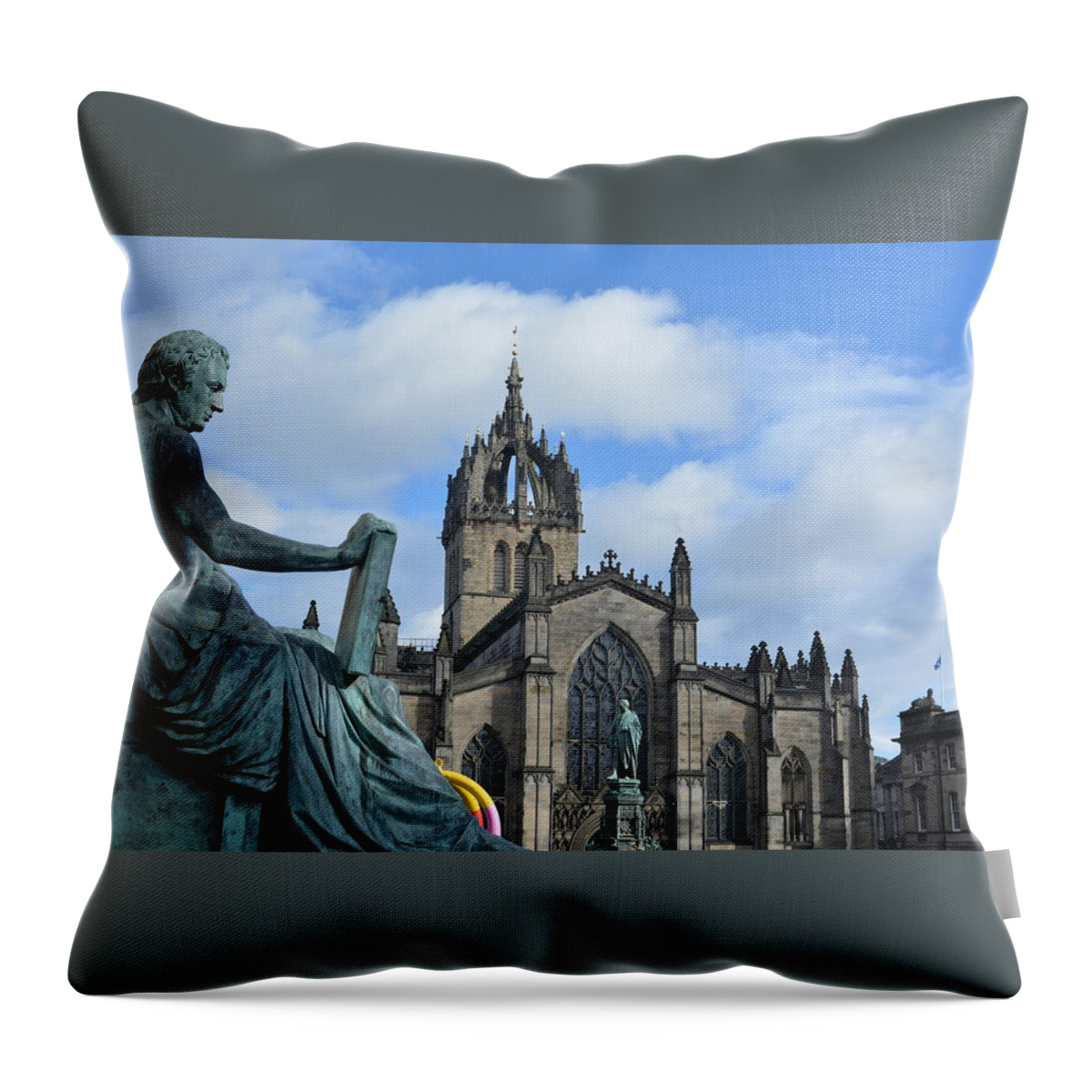  Throw Pillow featuring the photograph Scotland skies by Anubhav Barsaiyan