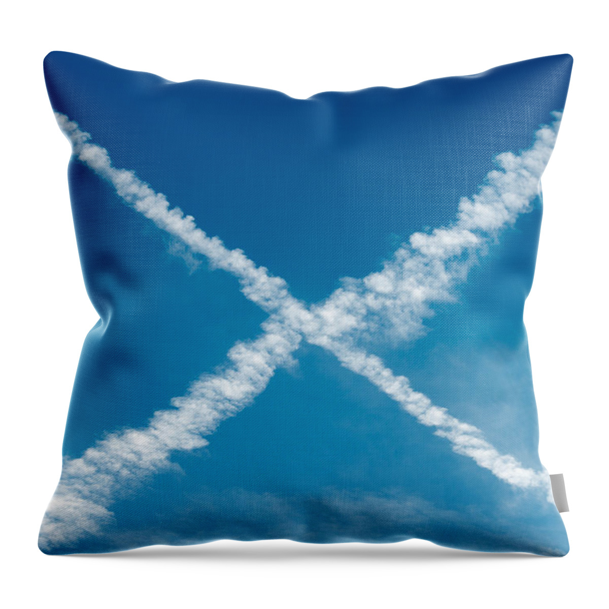 Saltire Throw Pillow featuring the photograph Scottish Flag by Roy Pedersen