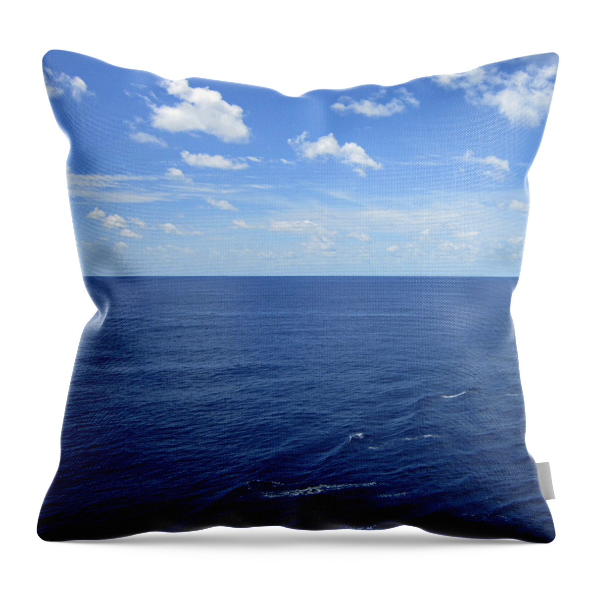 Open Water. Sunny Throw Pillow featuring the photograph Sea by Aaron Martens