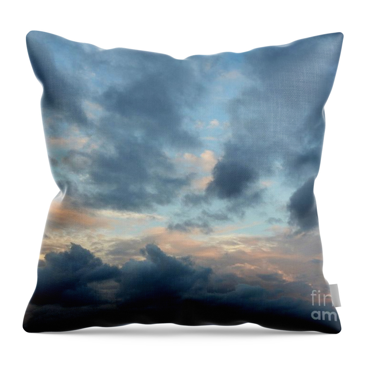 Coastal Throw Pillow featuring the photograph Sea Clouds by Jan Gelders