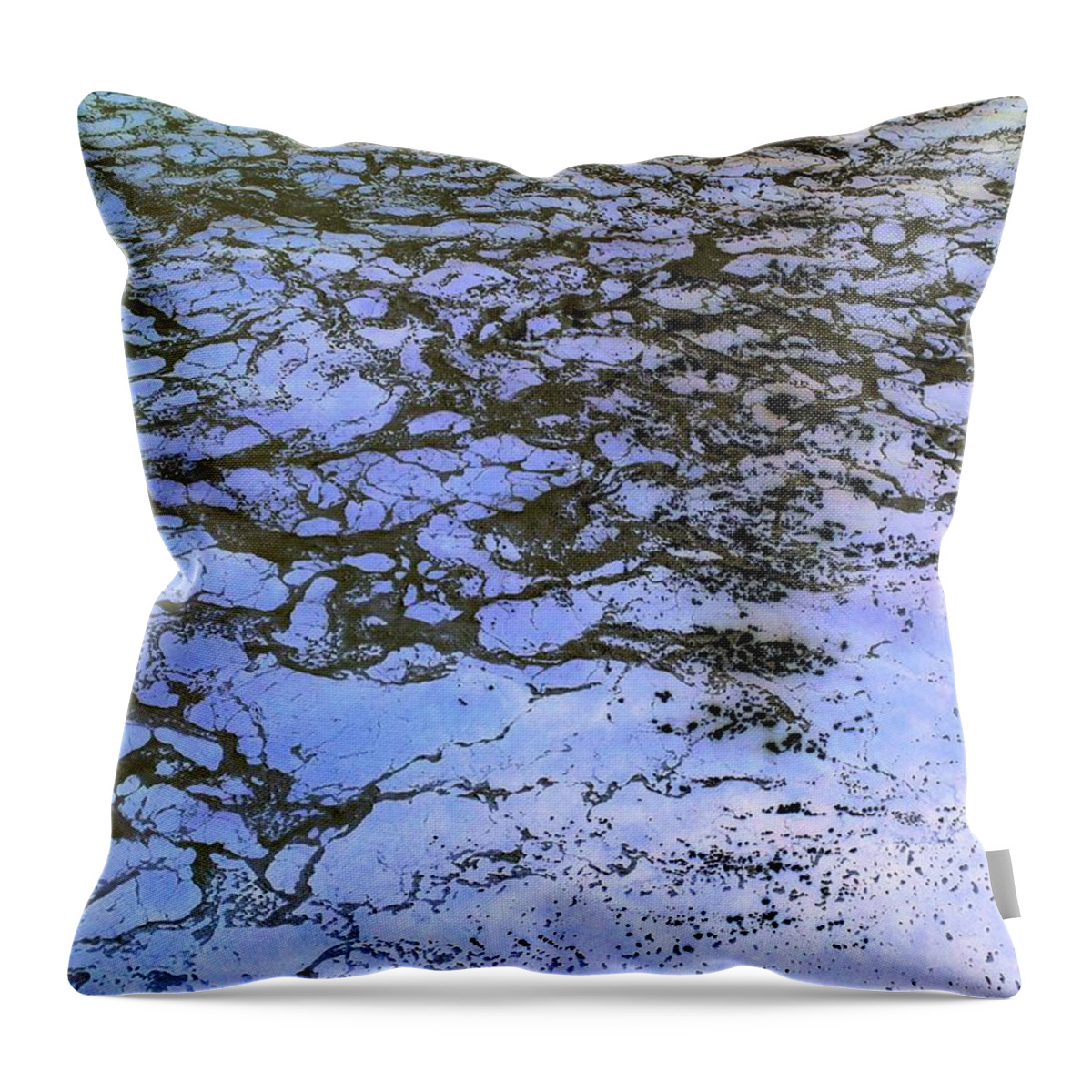 Sea Throw Pillow featuring the photograph Sea Foam At Rest by J R Yates