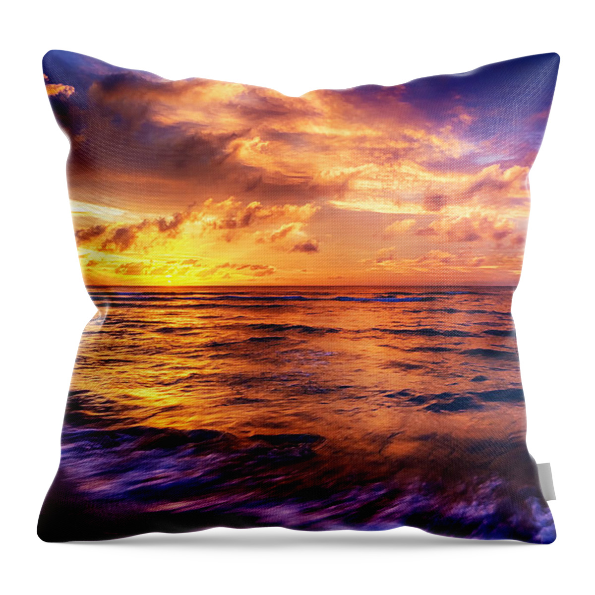 Light Throw Pillow featuring the photograph Sea of Embers Digital Painting by Amanda Jones