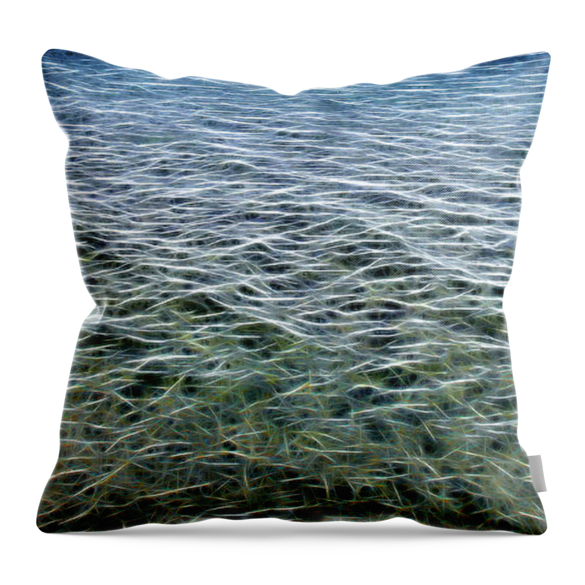 Abstract Throw Pillow featuring the digital art Sea of Lines by Roy Pedersen