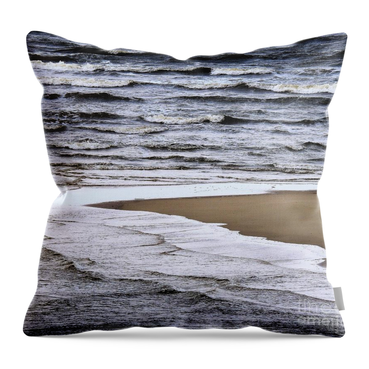 Ocean Throw Pillow featuring the photograph Sea Patterns by Jan Gelders