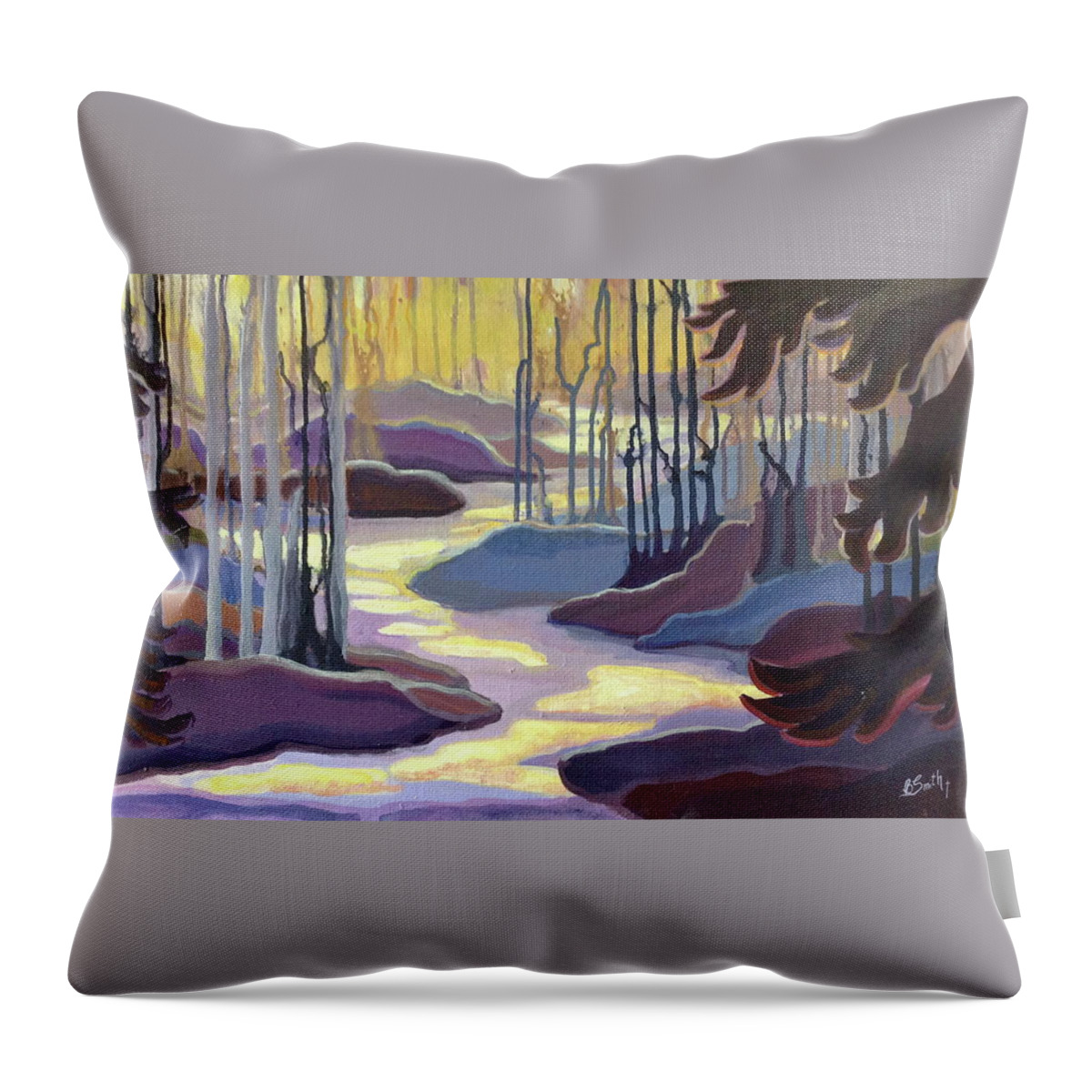 Group Of Seven Throw Pillow featuring the painting Searching by Barbel Smith