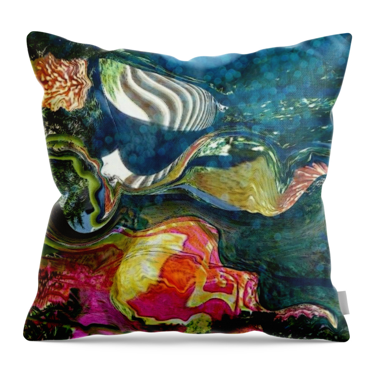 Photography Throw Pillow featuring the photograph Seascape by Kathie Chicoine