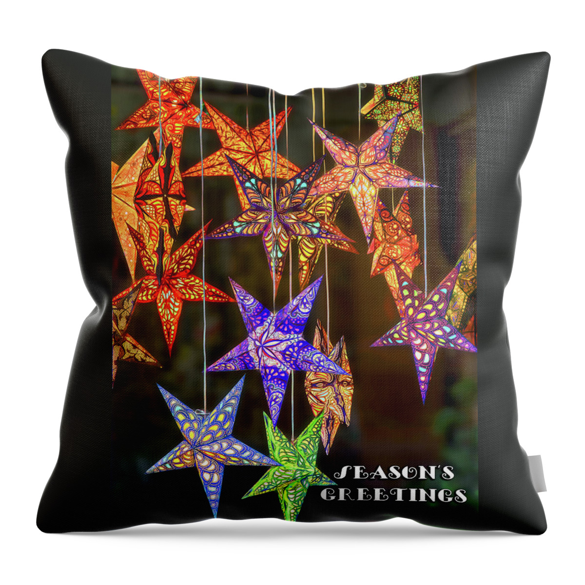 Christmas Throw Pillow featuring the photograph Seasons Greetings Card by John Haldane