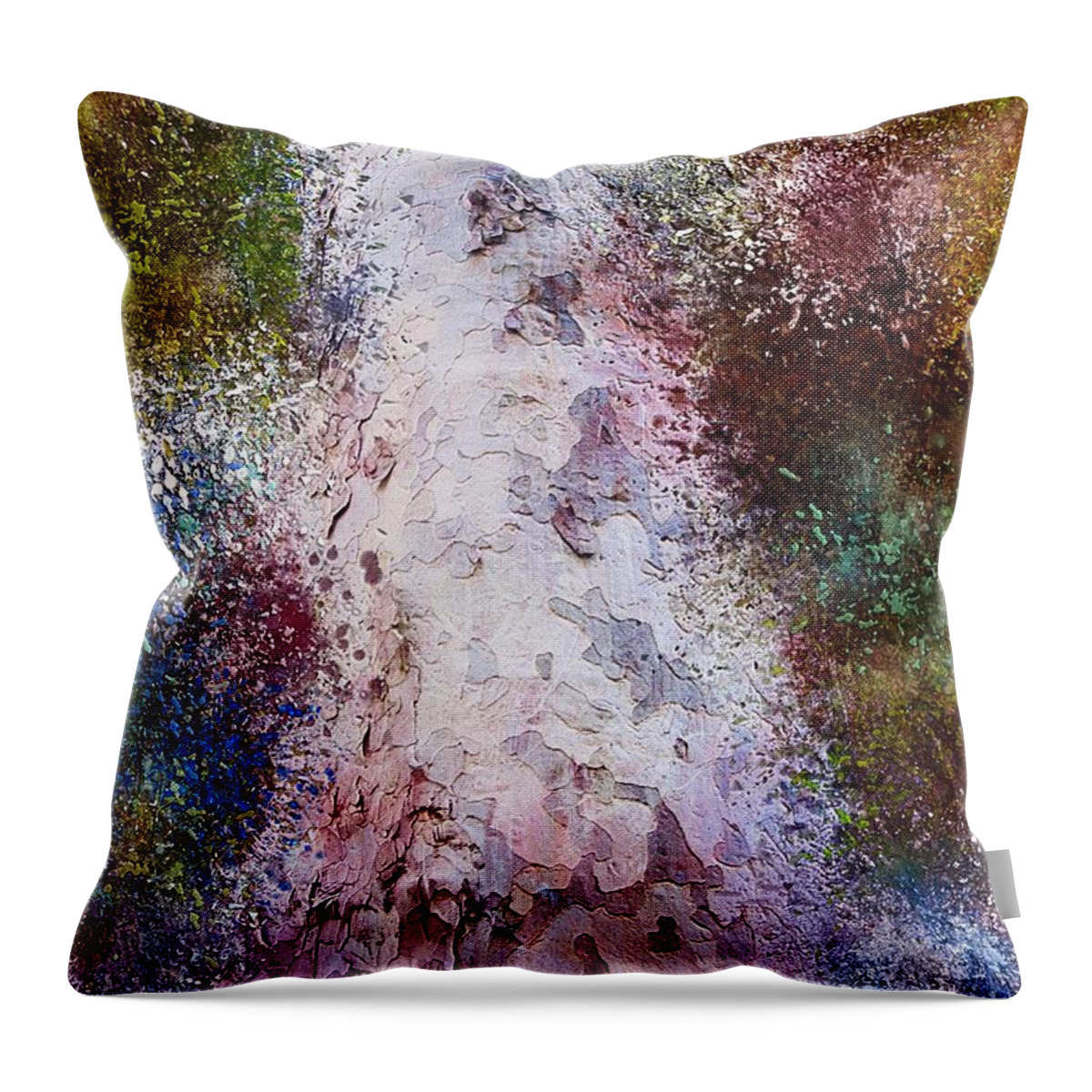 Seasonsseasons Of A Tree Throw Pillow featuring the painting Seasons by Mark Taylor