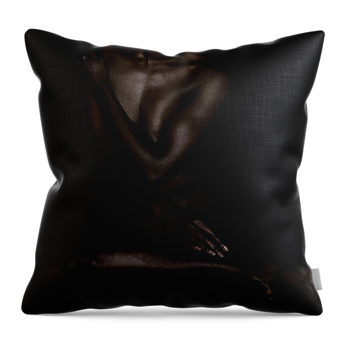 Seated Throw Pillow featuring the photograph Seated Woman 3 by David Kleinsasser