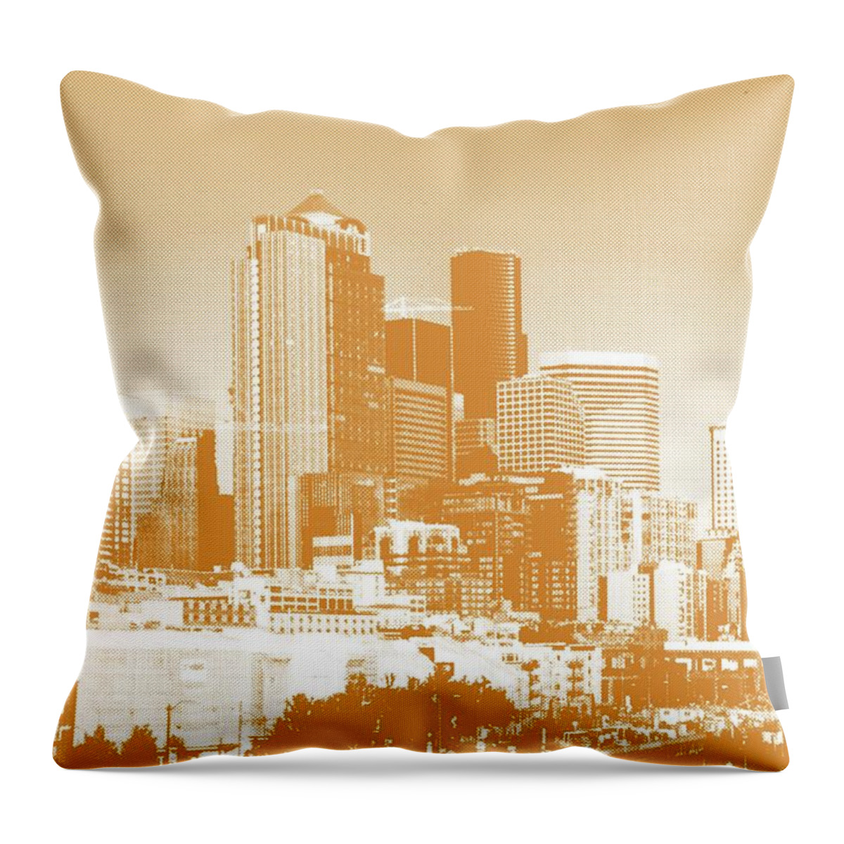 Seattle Throw Pillow featuring the photograph Seattle Downtown by Aparna Tandon