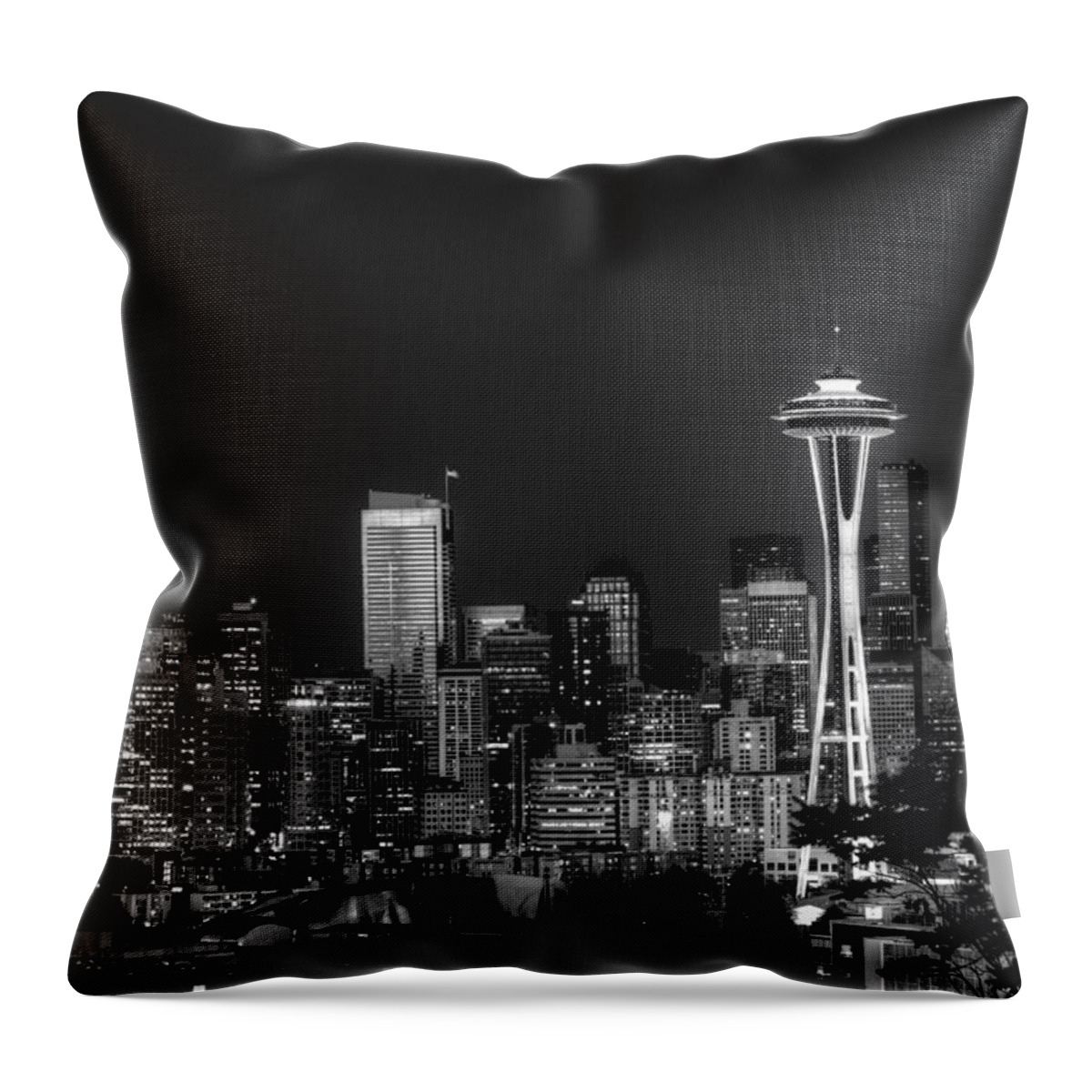 Seattle Throw Pillow featuring the photograph Seattle Skyline by Dillon Kalkhurst