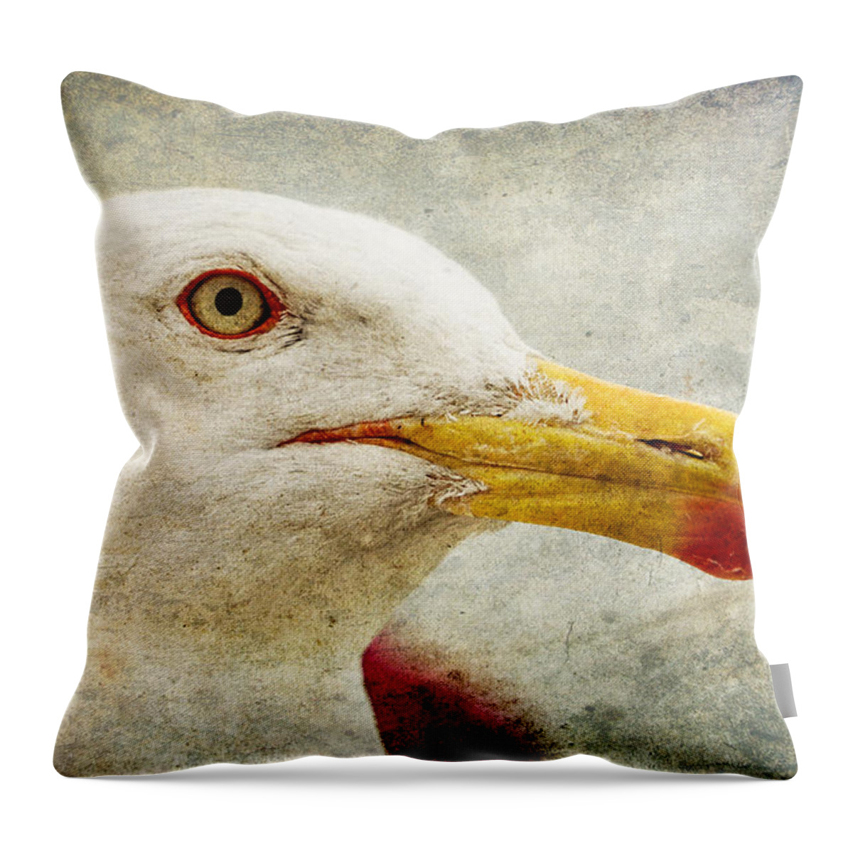 Seagull Throw Pillow featuring the photograph Sebastian the Seagull by Weston Westmoreland