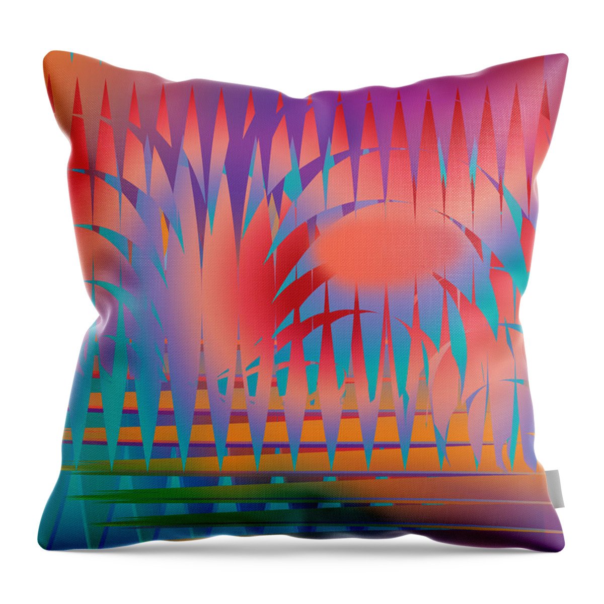 Phil Sadler Throw Pillow featuring the digital art Second Coulor by Phil Sadler