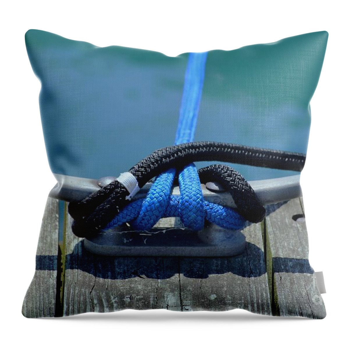 Boating Throw Pillow featuring the photograph Secure in port by Merle Grenz