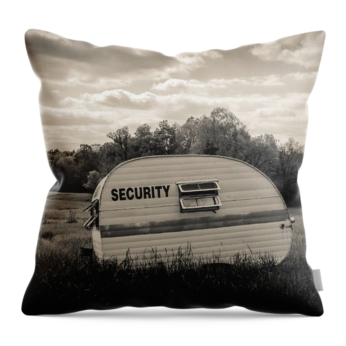 Security Throw Pillow featuring the photograph Security by Bob Bell