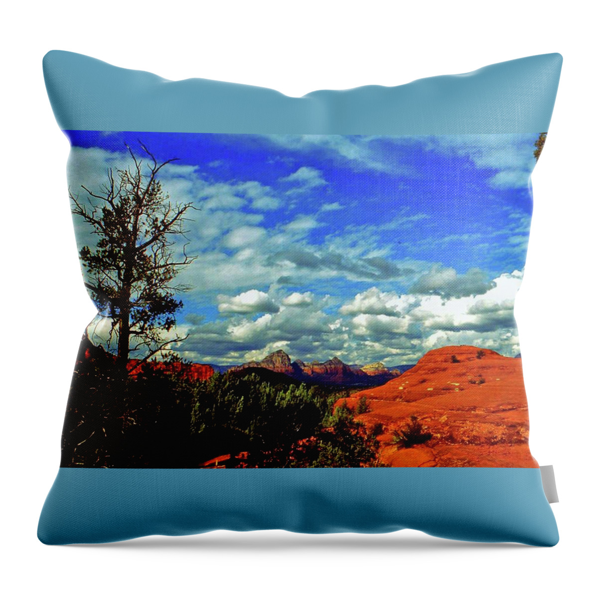 Arizona Throw Pillow featuring the photograph Sedona Capitol Butte by Gary Wonning