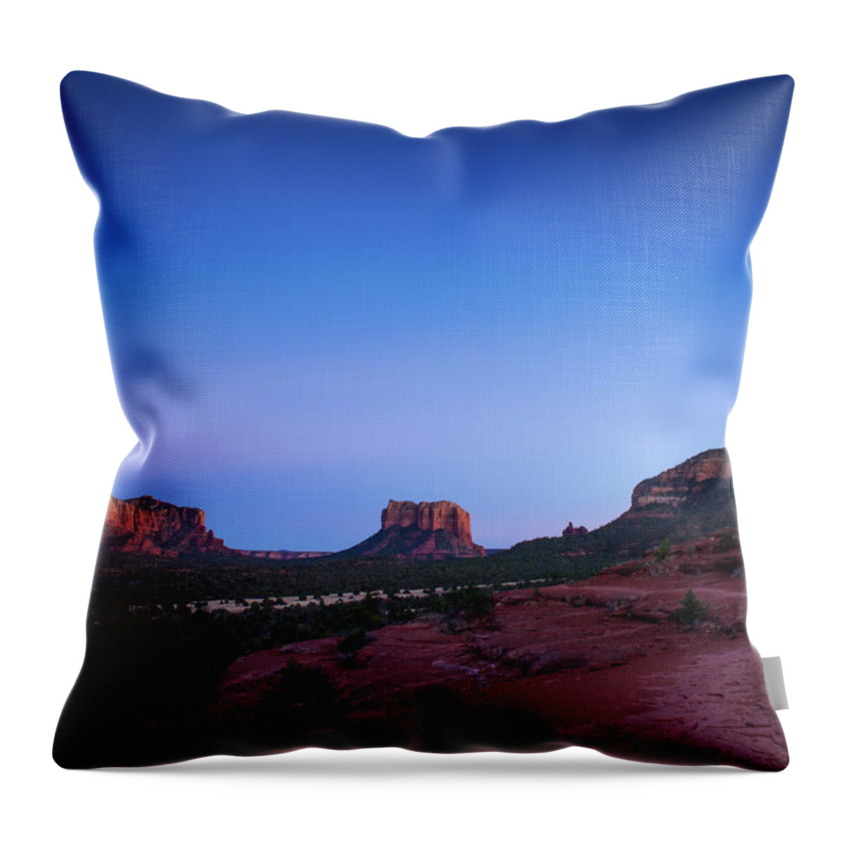 Desert Throw Pillow featuring the photograph Sedona Sunset by Aileen Savage