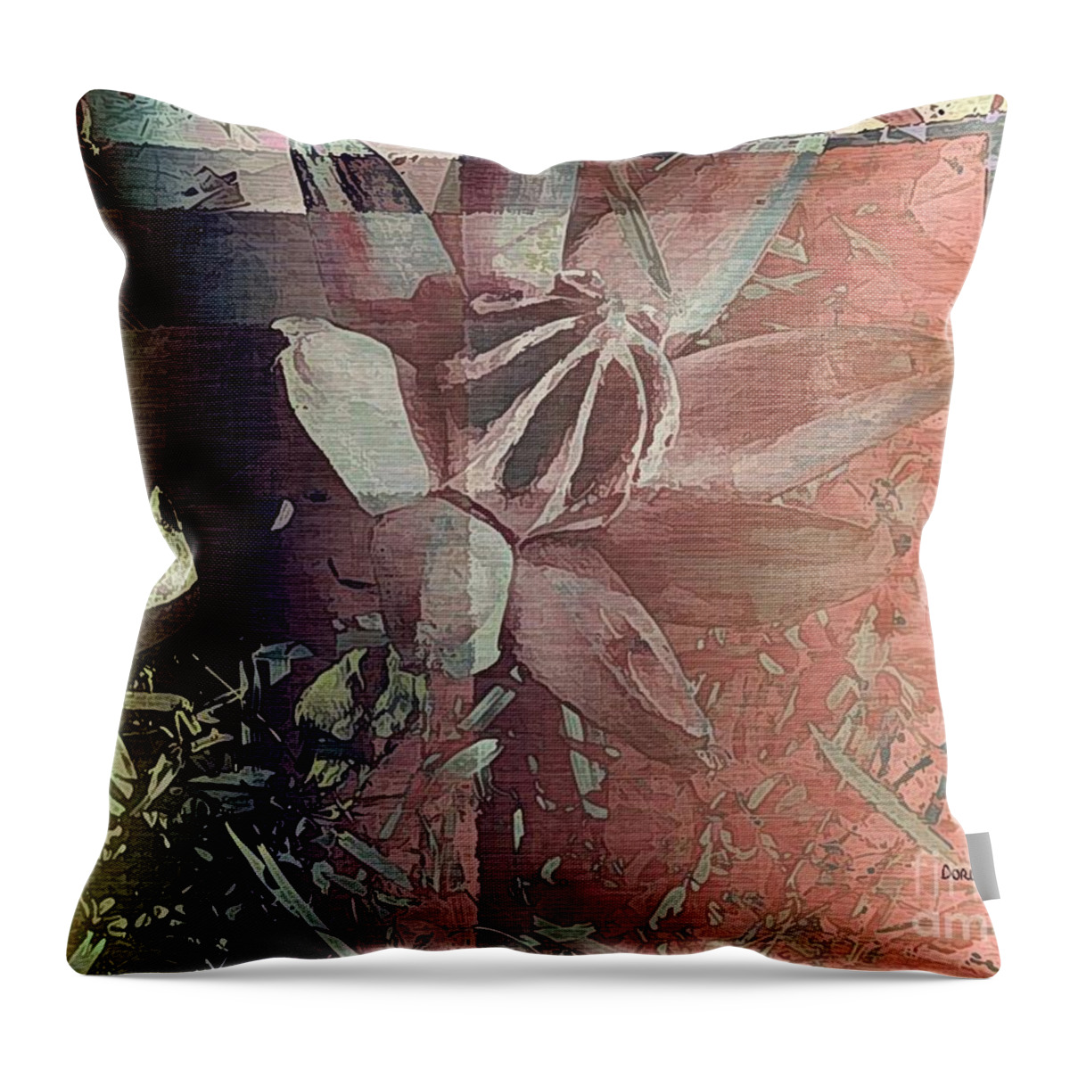 Hawaii Throw Pillow featuring the digital art Seed Pod by Dorlea Ho