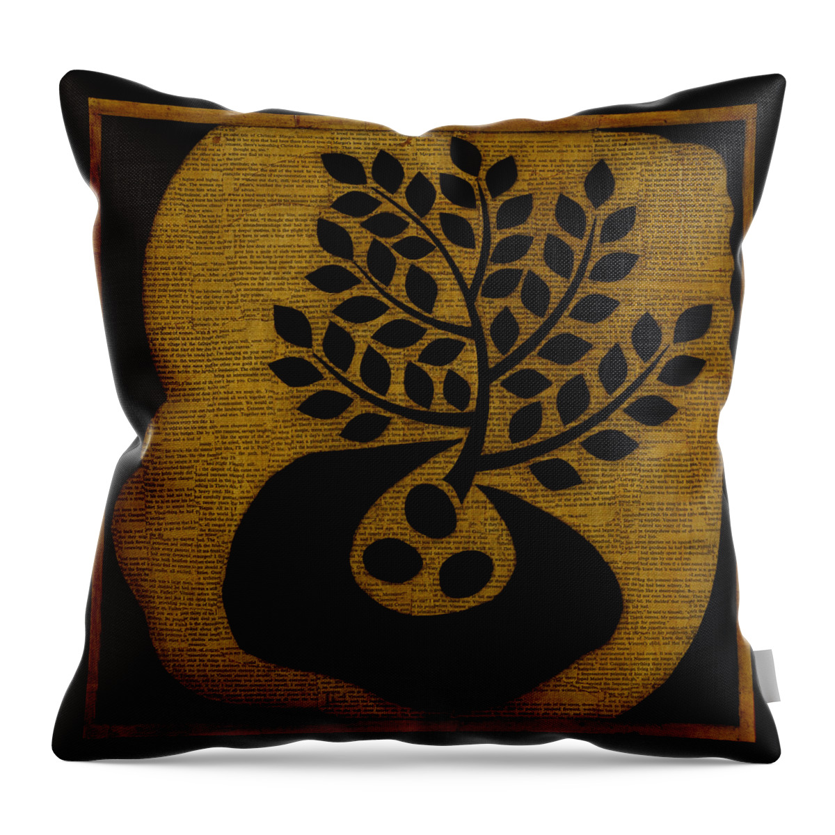 Meditation Throw Pillow featuring the mixed media Seeds of Life by Gloria Rothrock