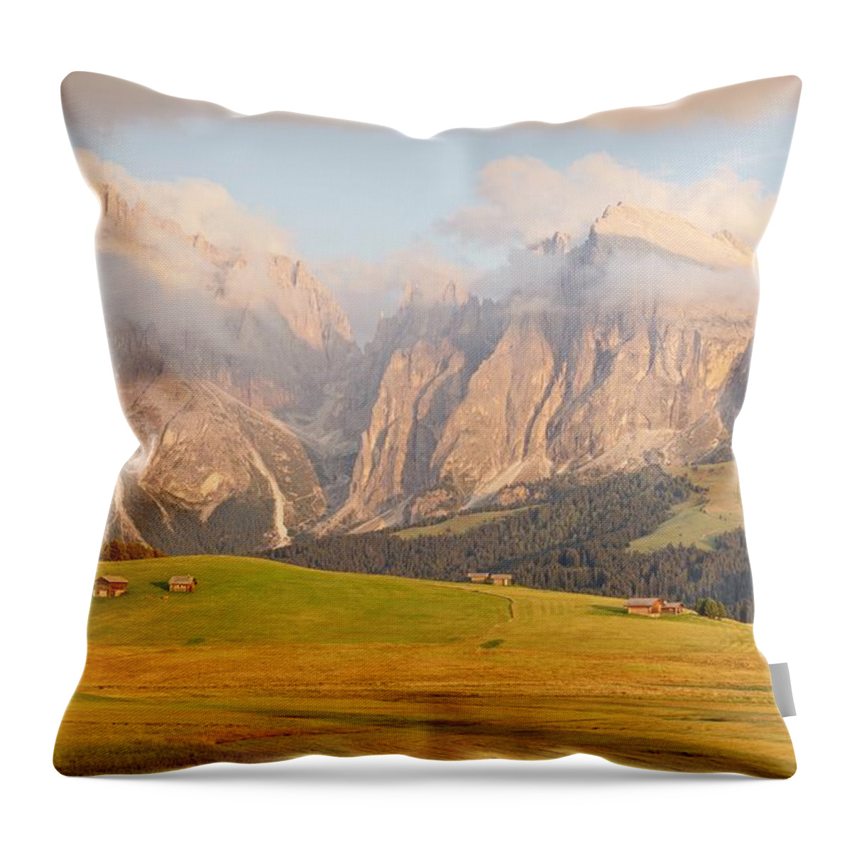 Alpe Di Siusi Throw Pillow featuring the photograph Seiser Alm by Stephen Taylor