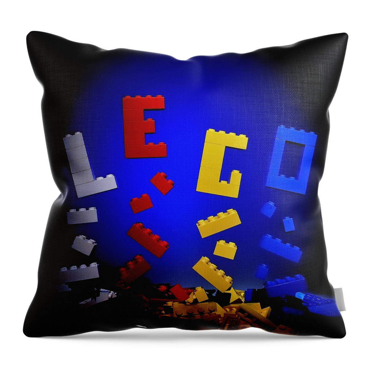 Lego Throw Pillow featuring the photograph Self-Assembly by Mark Fuller