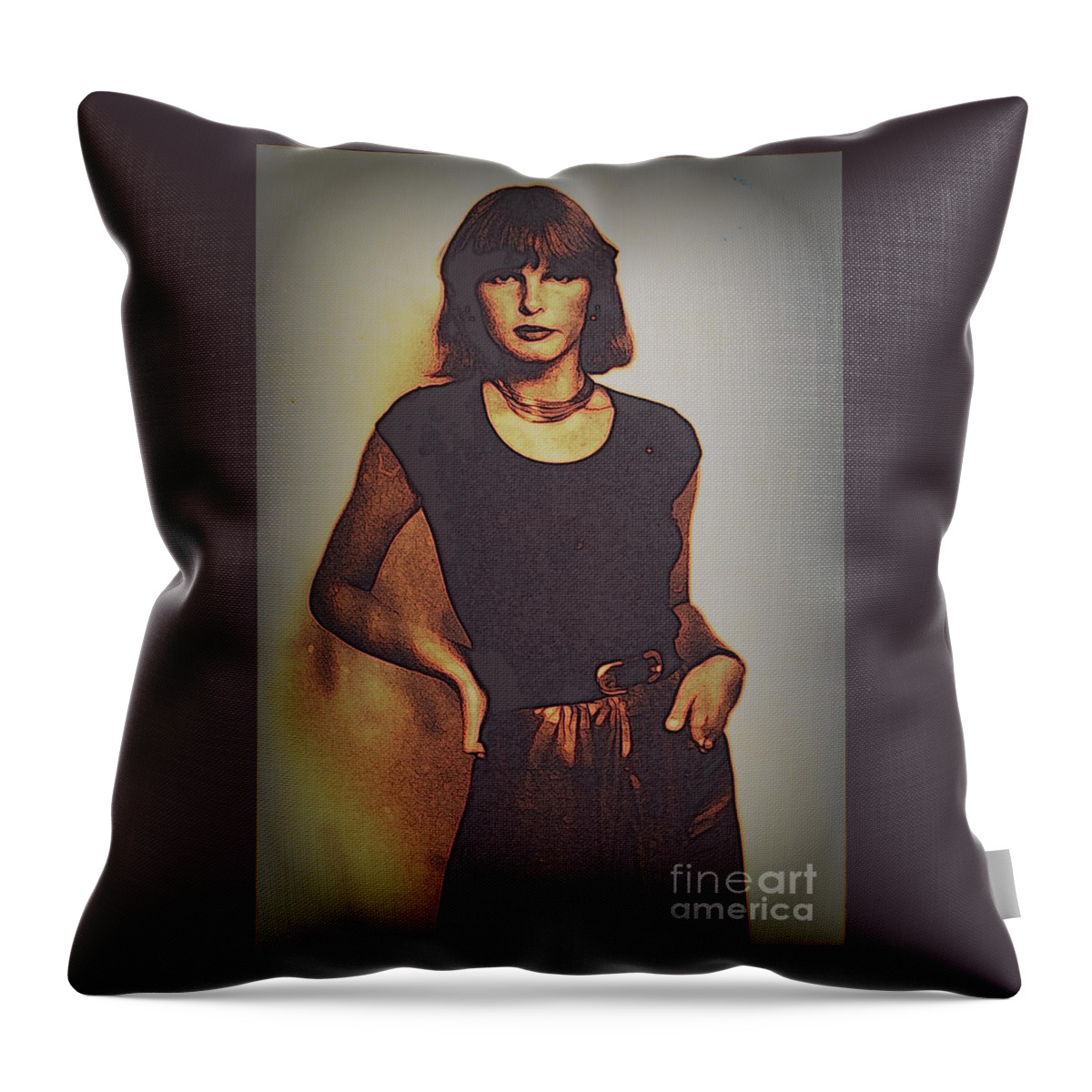 Woman Throw Pillow featuring the photograph Self Portrait 1 by Diane montana Jansson