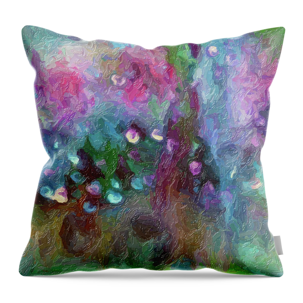 Colors Lavender Throw Pillow featuring the digital art Sensations II by Don Wright