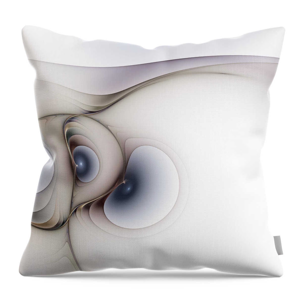 Abstract Throw Pillow featuring the digital art Sensual Manifestations by Casey Kotas