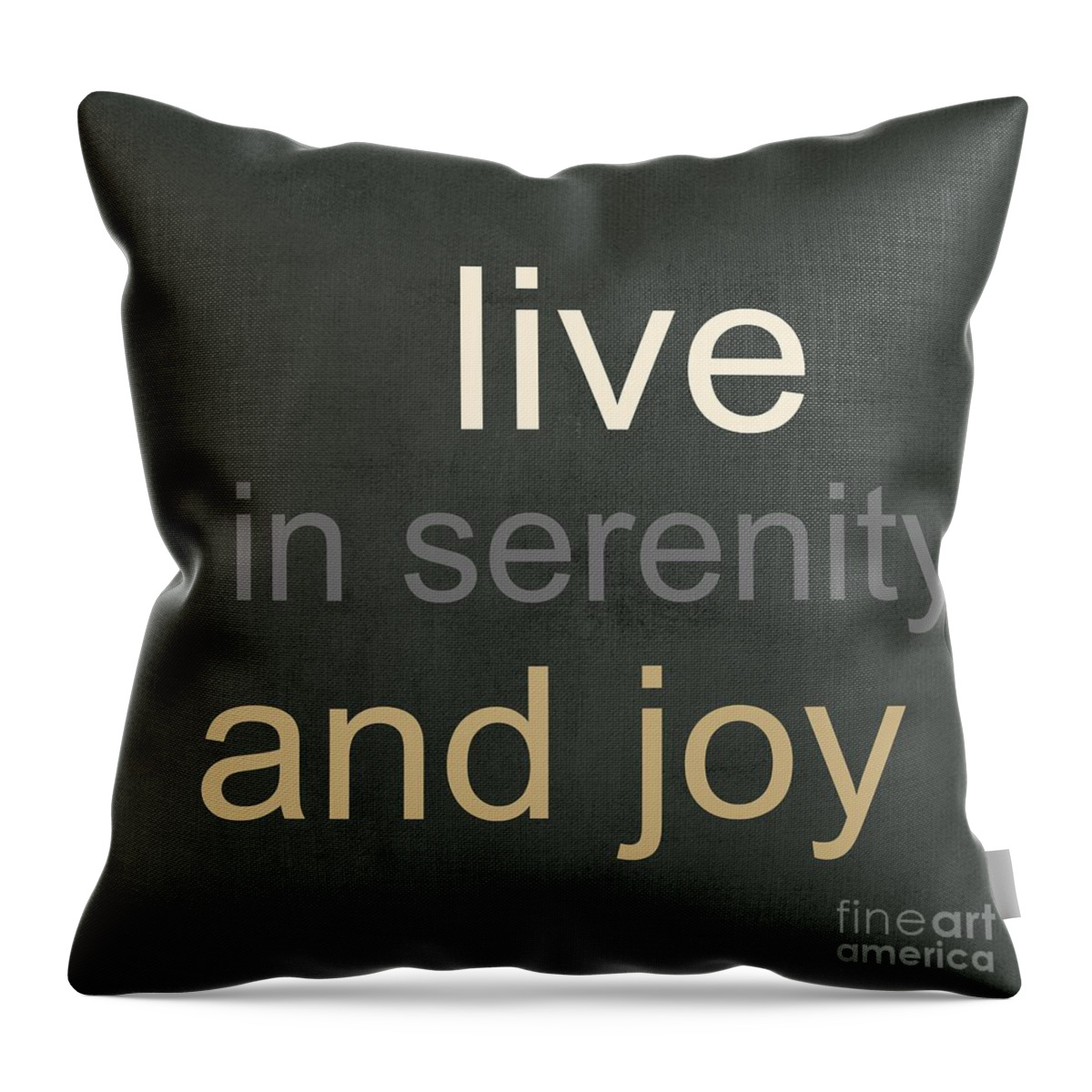 Buddha Throw Pillow featuring the mixed media Serenity and Joy by Linda Woods