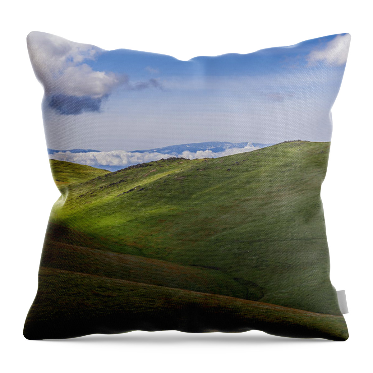 Hills Throw Pillow featuring the photograph Serenity and Peace by Marta Cavazos-Hernandez