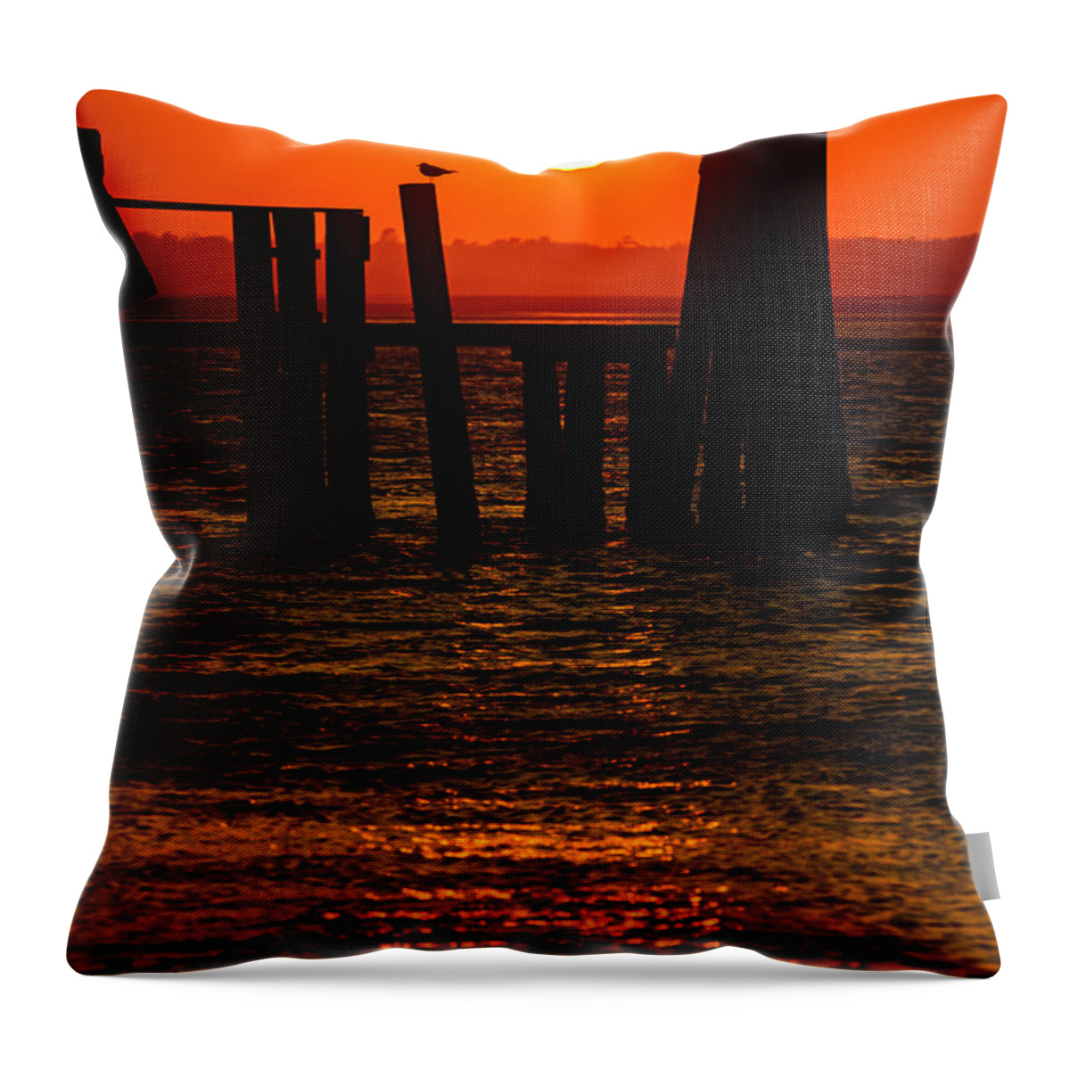 Topsail Throw Pillow featuring the photograph Serenity by DJA Images
