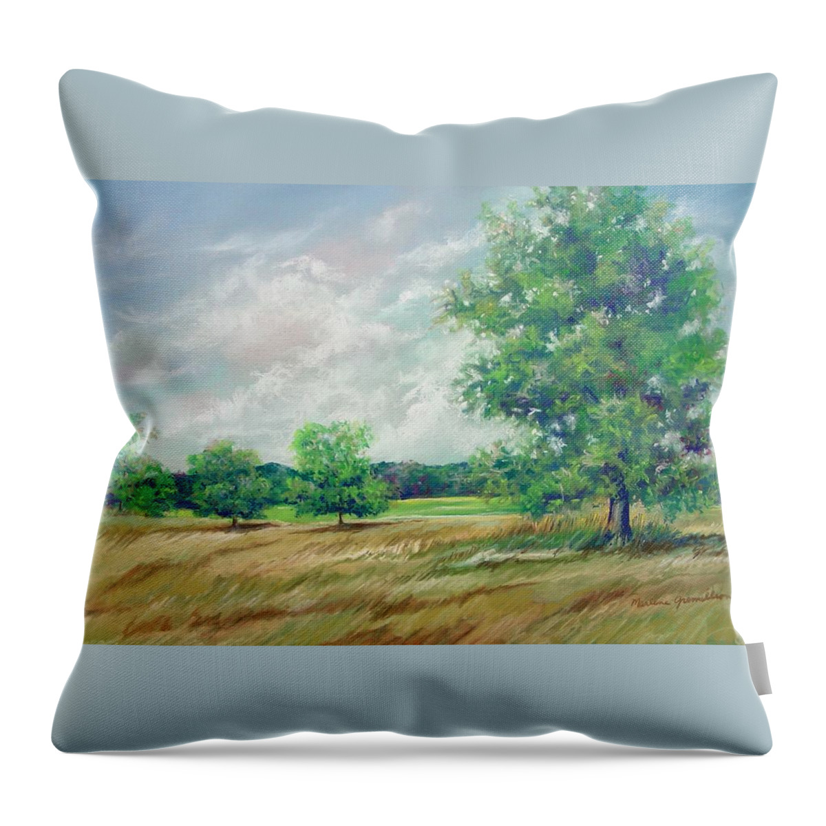 Pastel Throw Pillow featuring the painting Serenity by Marlene Gremillion
