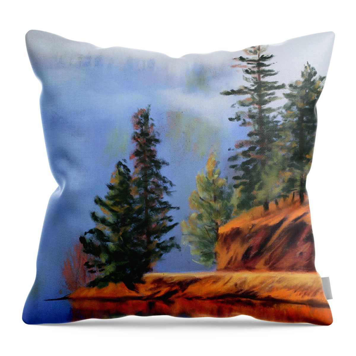 Water Throw Pillow featuring the painting Serenity by Sandi Snead