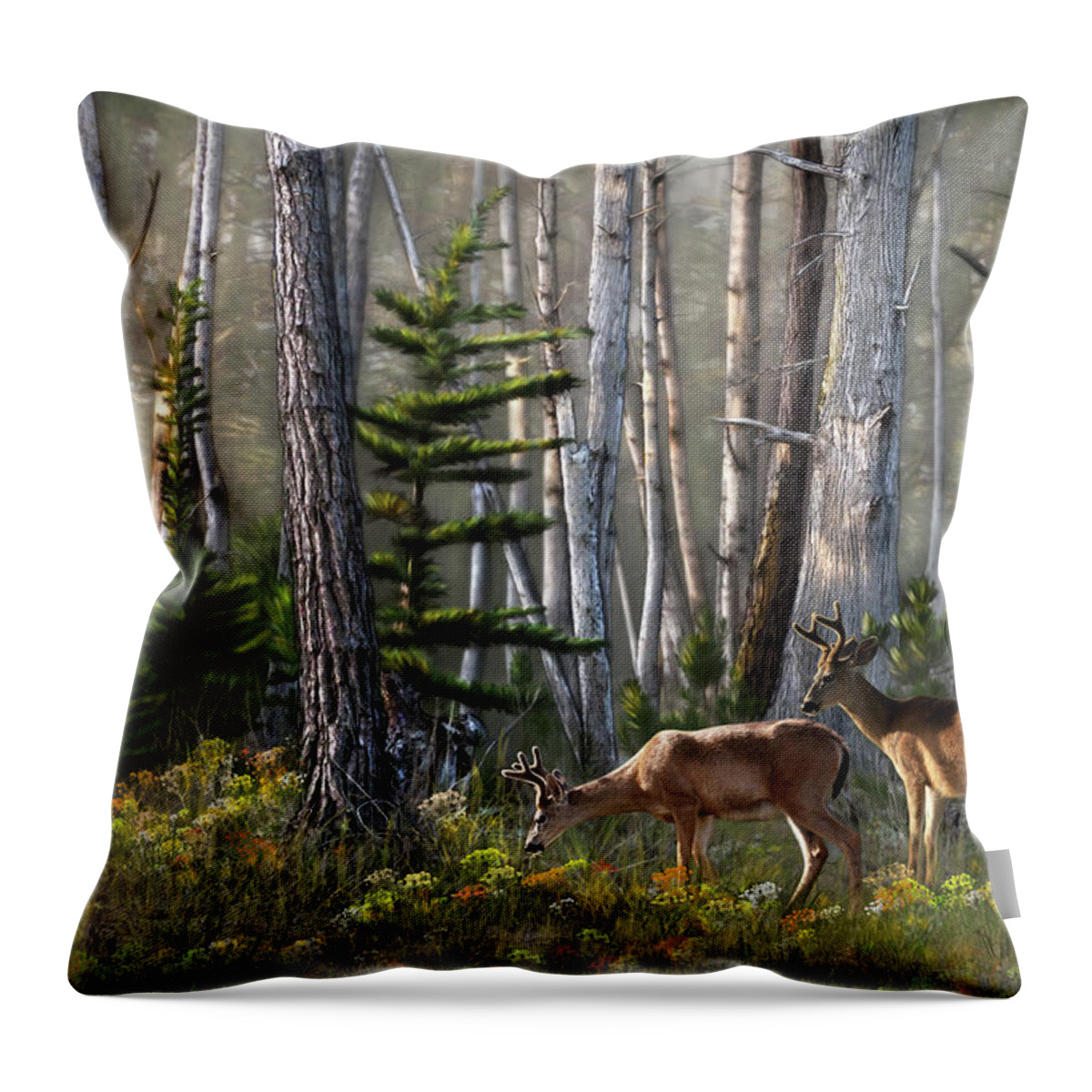 Serenity Throw Pillow featuring the digital art Serenity by Thanh Thuy Nguyen