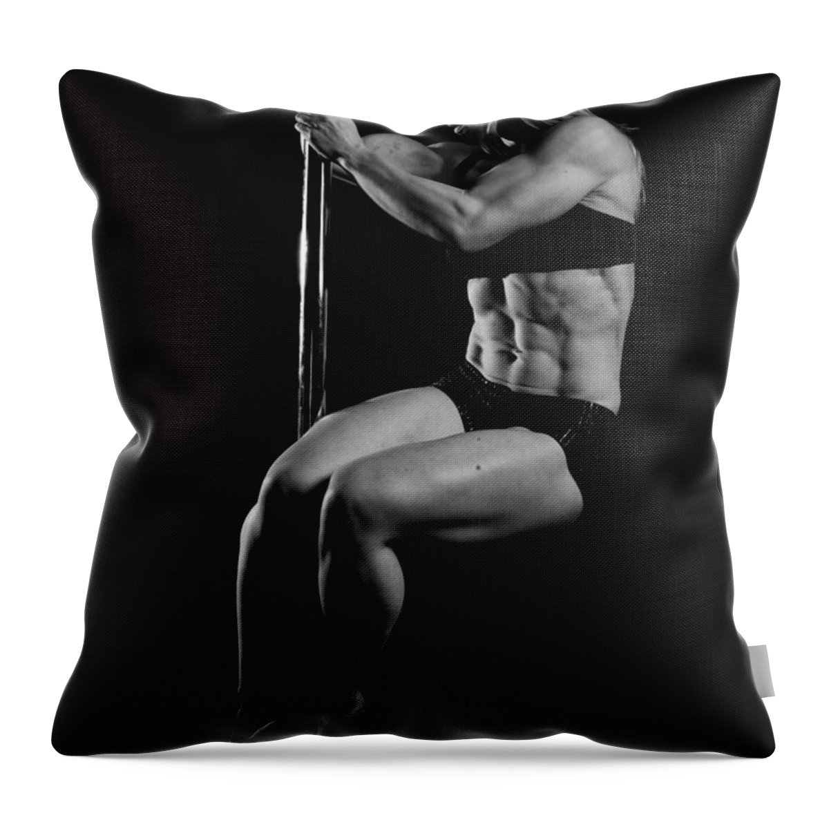 Abs Throw Pillow featuring the photograph Serious About Abs by Monte Arnold