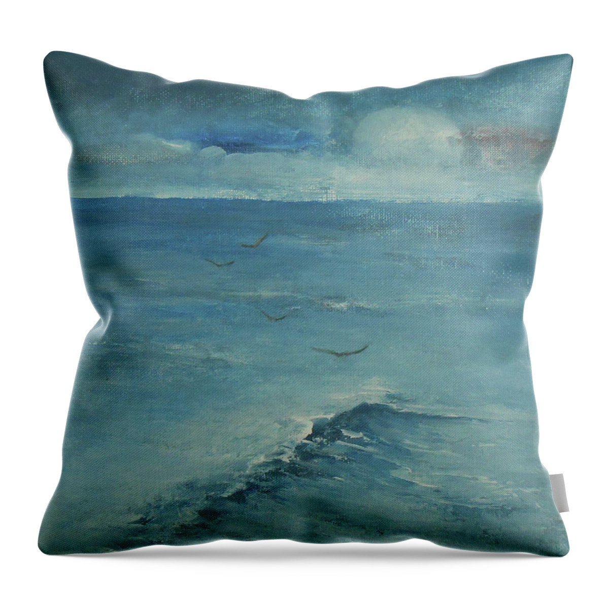 Abstract Throw Pillow featuring the painting Set Free 2 by Jane See