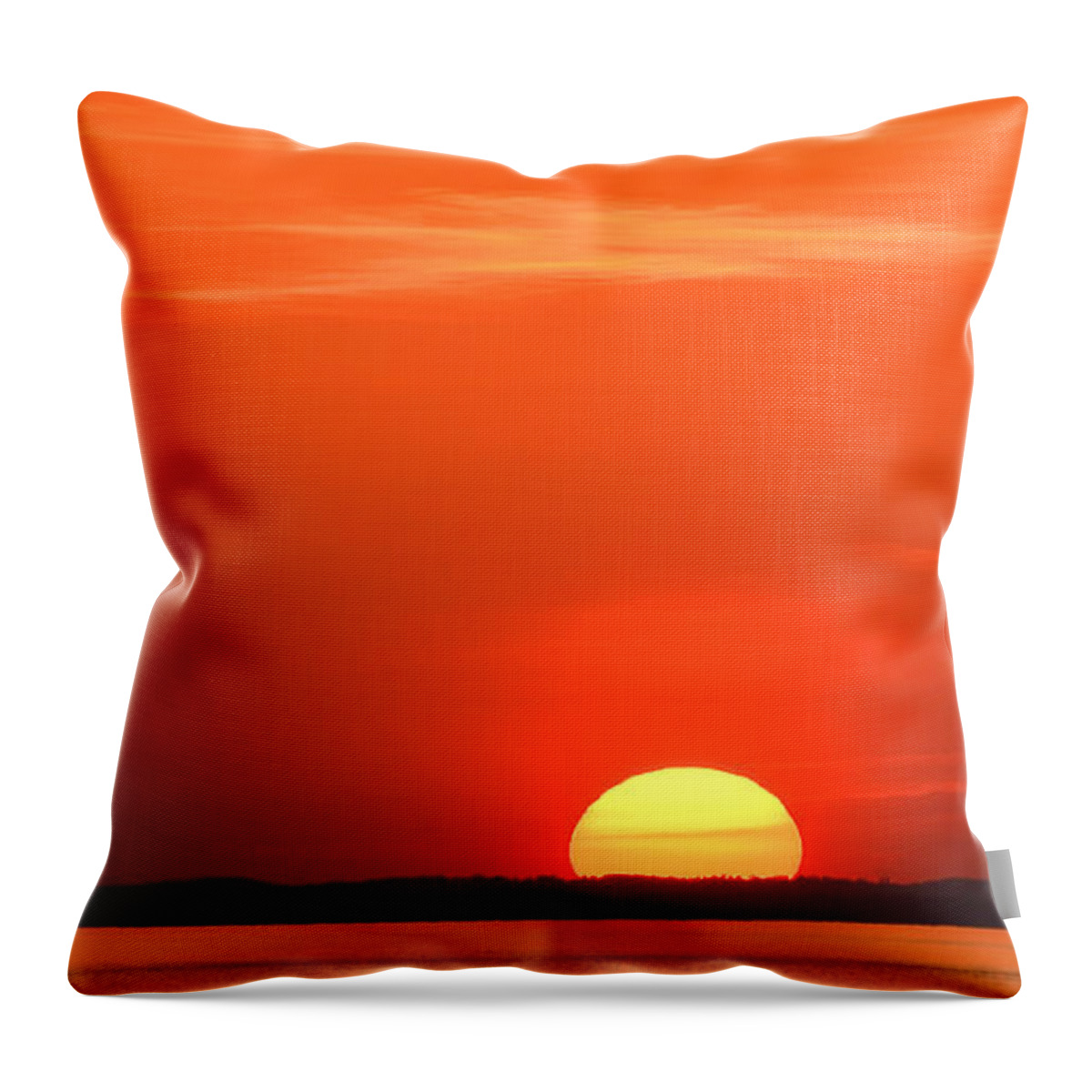 Sunset Throw Pillow featuring the photograph Setting Sun Halibut Pt. by Michael Hubley