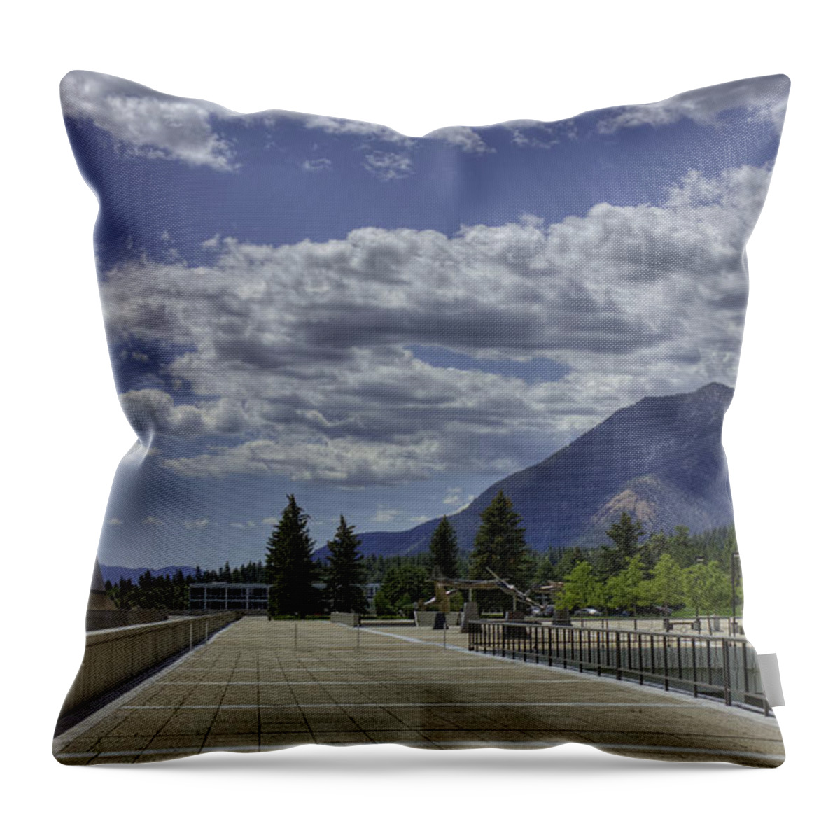 United States Air Force Academy Throw Pillow featuring the photograph Seventeen Spires by David Bearden